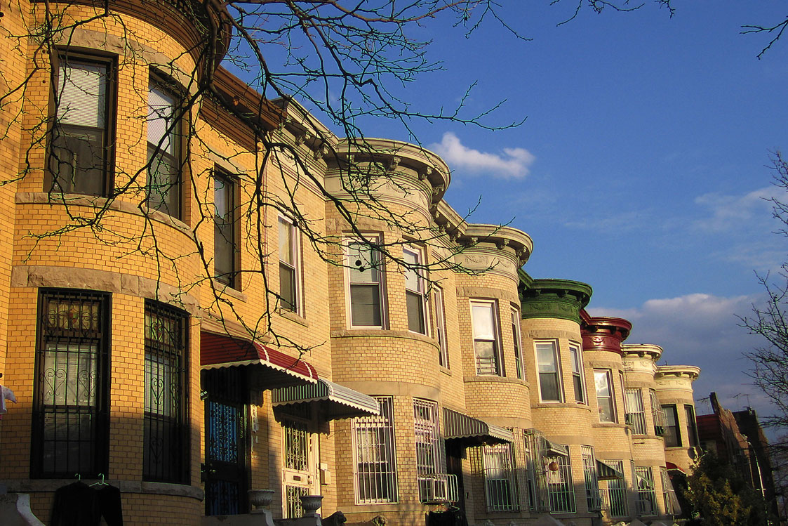 A photo of a terraced house